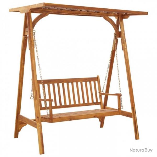 Balancelle de jardin avec treillis Bois d'acacia solide 46659