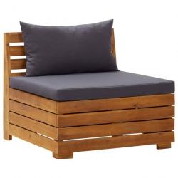 Canapé central sectionnel 1 pc et coussins Bois d'acacia massif 46690