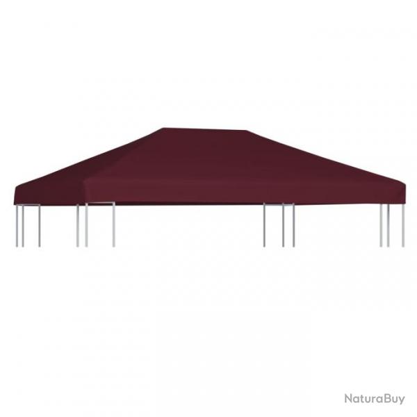 Toile suprieure de gazebo 310 g/m 3x4 m Bordeaux 46624