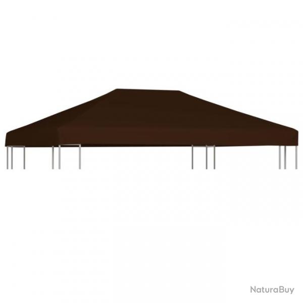 Toile suprieure de gazebo 310 g/m 3x4 m Marron 46625