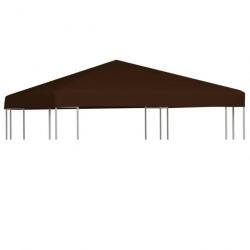 Toile supérieure de gazebo 310 g/m² 3x3 m Marron 46621