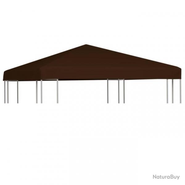 Toile suprieure de gazebo 310 g/m 3x3 m Marron 46621