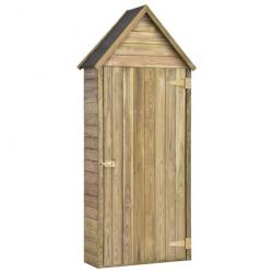 Abri à outils de jardin avec porte 77x28x178cm Pinède imprégnée 46358