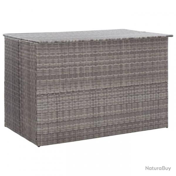 Bote de rangement de jardin Gris 150x100x100 cm Rsine tresse 46467