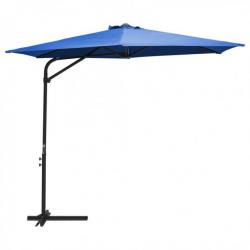 Parasol d'extérieur avec mât en acier 300 cm Bleu azuré 47319