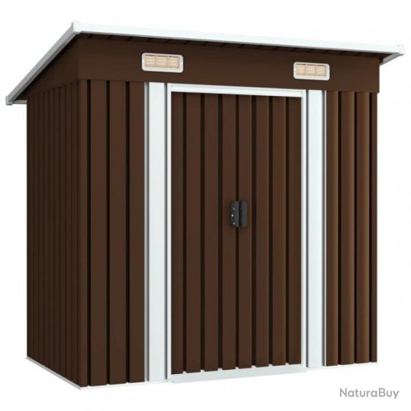 Abri de stockage pour jardin Marron 194x121x181 cm Acier