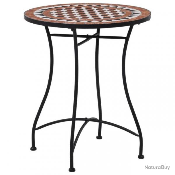 Table de bistro mosaque Marron 60 cm Cramique 46713