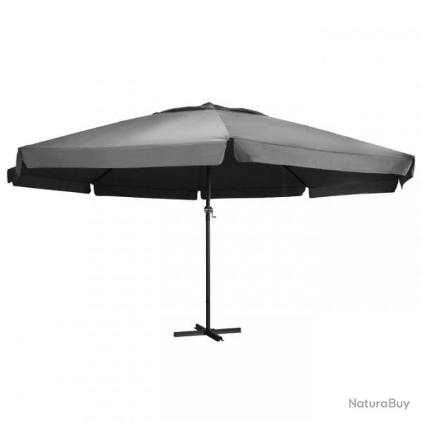 Parasol d'extrieur avec mt en aluminium 600 cm Anthracite 47372