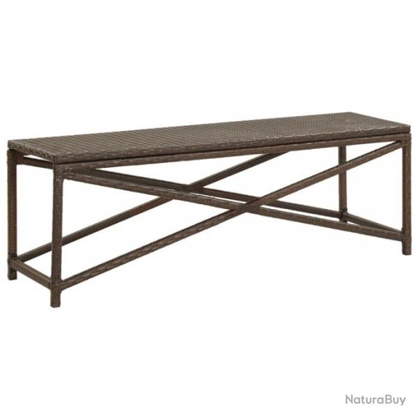 Banc de jardin 120 cm Rsine tresse Marron 46212