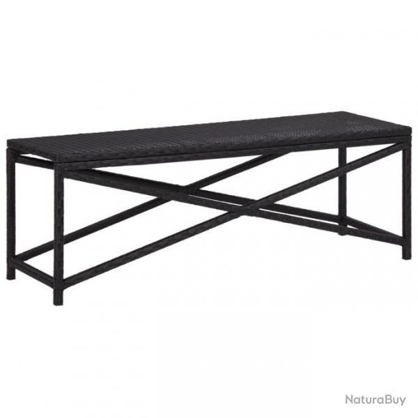 Banc de jardin 120 cm Rsine tresse Noir 46210