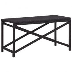 Banc de jardin 80 cm Résine tressée Noir 46207