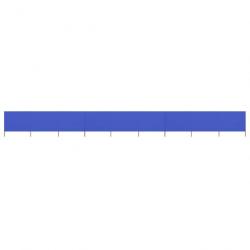 Paravent 9 panneaux Tissu 1200 x 160 cm Bleu azuré 47203