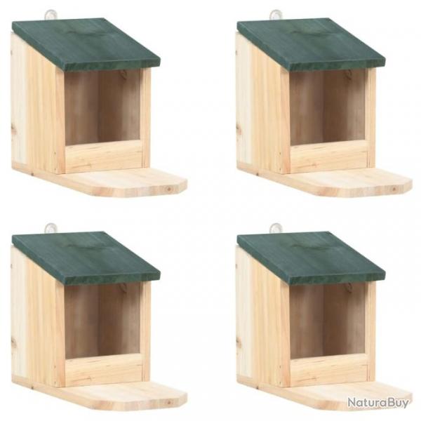 Maisons pour cureuils 4 pcs Bois de sapin