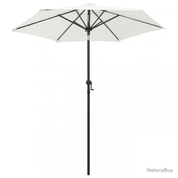 Parasol Blanc sable 200x211 cm Aluminium 47204