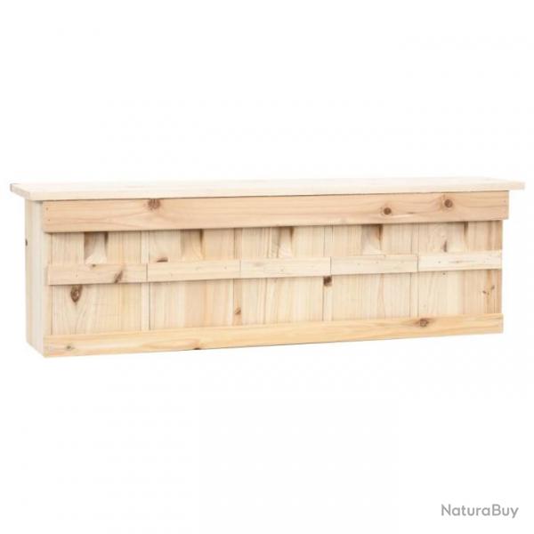 Maison pour moineau avec 5 chambres 68x15x21 cm Bois de sapin