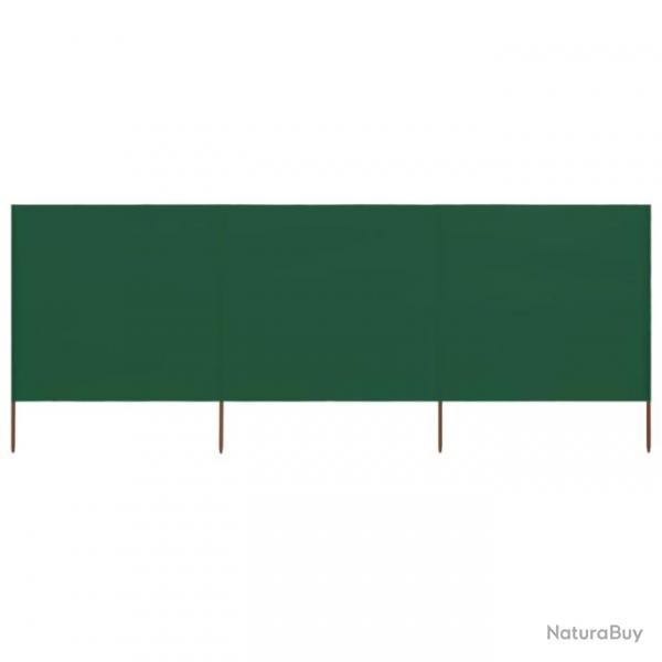 Paravent 3 panneaux Tissu 400 x 80 cm Vert 47141