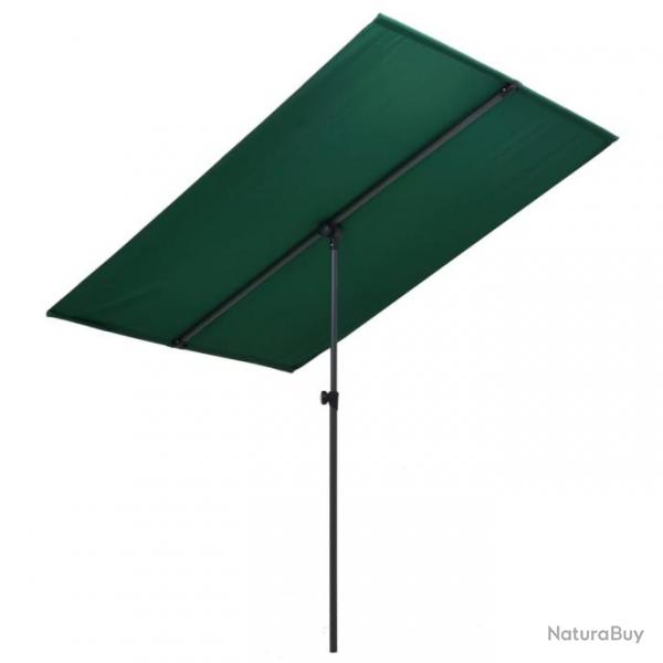 Parasol d'extrieur avec mt en aluminium 2x1,5 m Vert 47336