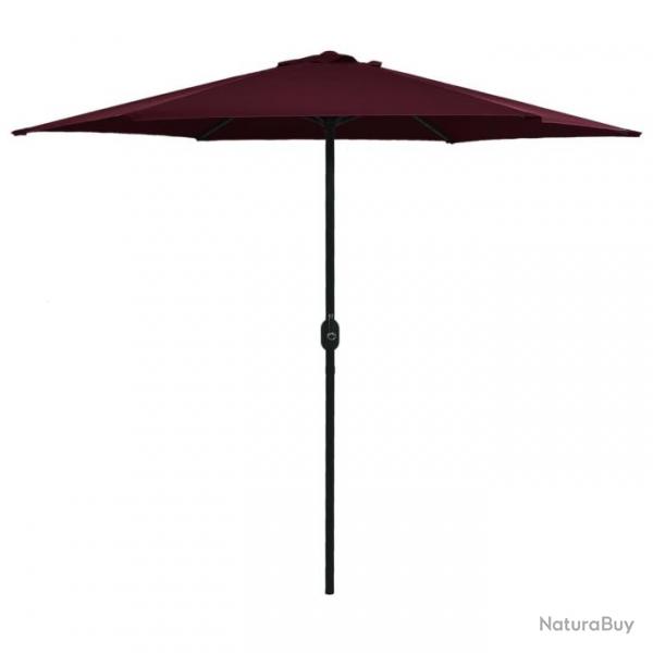 Parasol d'extrieur et mt en aluminium 270x246 cm Bordeaux 47348