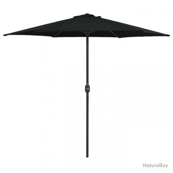 Parasol d'extrieur et mt en aluminium 270x246 cm Noir 47350