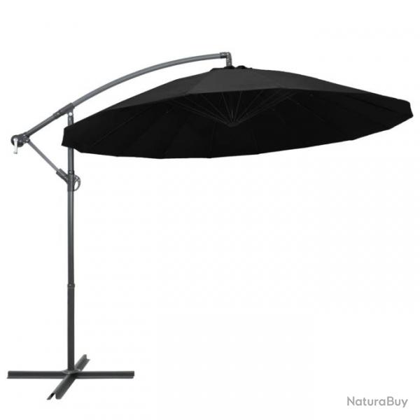 Parasol suspendu Noir 3 m Mt en aluminium 47226