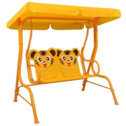 Balancelle pour enfants Jaune 115x75x110 cm Tissu 48098