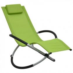 Chaise longue pour enfants Acier Vert 47796
