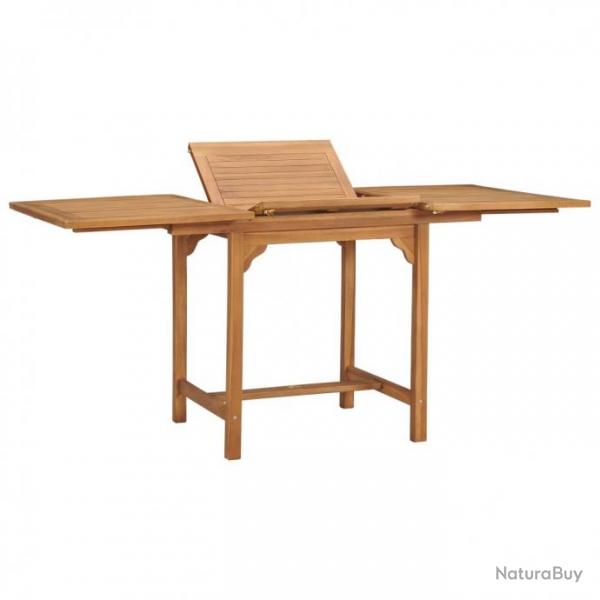 Table extensible de jardin (110-160)x80x75 cm Teck solide 47420
