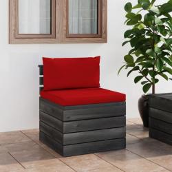 Canapé de milieu palette de jardin avec coussins Bois de pin 3061689