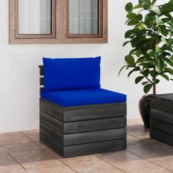 Canapé de milieu palette de jardin avec coussins Bois de pin 3061693
