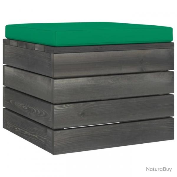 Repose-pied palette de jardin avec coussin Bois de pin 3061700