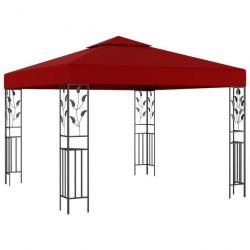 Belvedere auvant 3x3 m Rouge bordeaux 47947