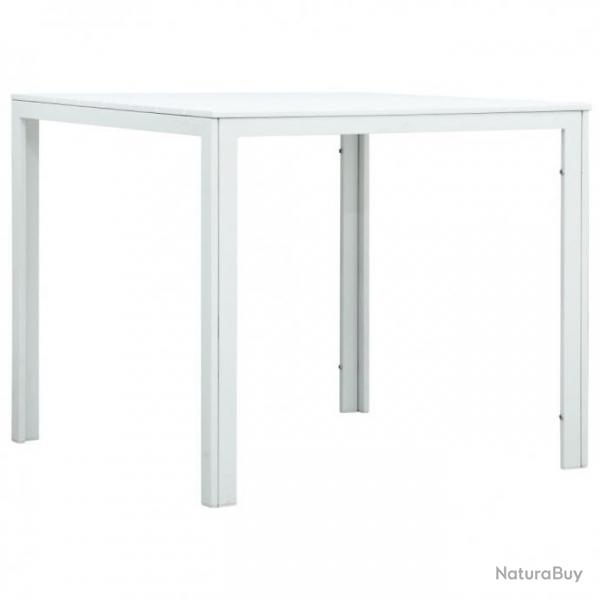 Table basse Blanc 78x78x74 cm PEHD Aspect de bois 47881