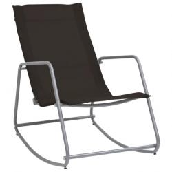 Chaise à bascule de jardin Noir 95x54x85 cm Textilène 47928
