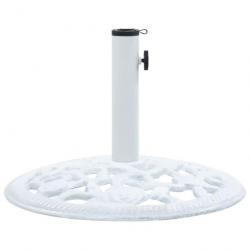 Socle de parasol Blanc 12 kg 48 cm Fonte 47860