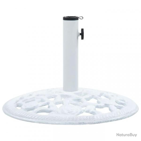 Socle de parasol Blanc 12 kg 48 cm Fonte 47860