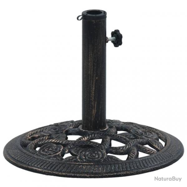 Socle de parasol Noir et bronze 9 kg 40 cm Fonte 47865