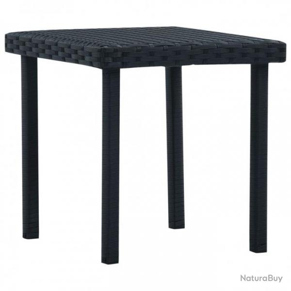 Table  th de jardin Noir 40x40x40 cm Rsine tresse
