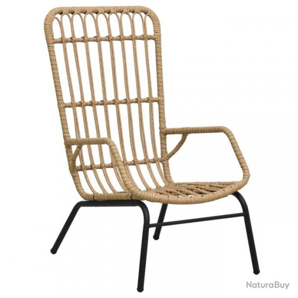 Chaise de jardin Rsine tresse Marron clair