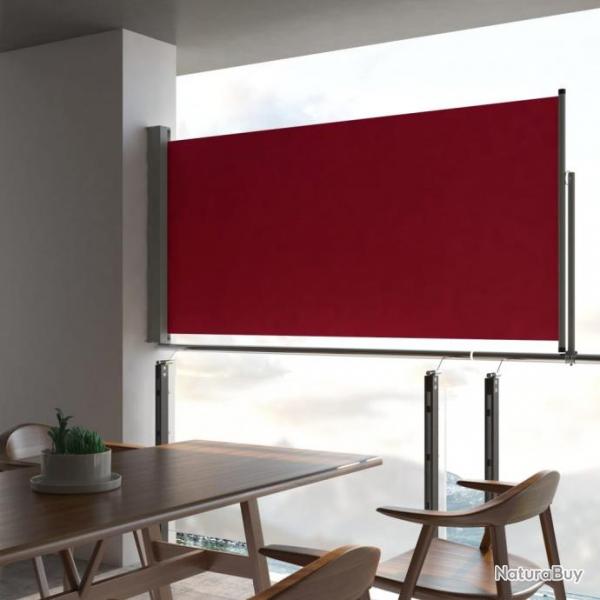 Auvent latral voile rtractable de patio 120x300 cm Rouge 48345