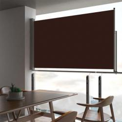 Auvent latéral voile rétractable de patio 140 x 300 cm Marron 48346