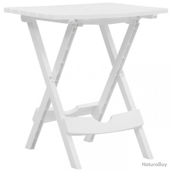 Table pliable de jardin 45,5x38,5x50 cm Blanc 47690