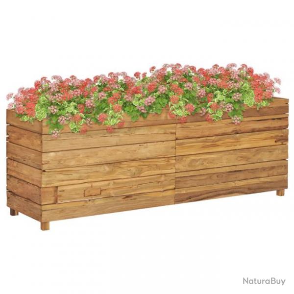 Lit surlev 150x40x55 cm Bois de teck recycl et acier 47426