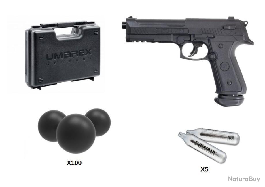 Pistolet de Défense LTL Alfa 50 18J + 100 Billes caoutchouc + 5 C02 +  Malette Umarex - Armes à balles caoutchouc de catégorie D (8423370)