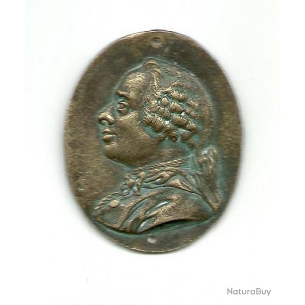 ANCIEN MEDAILLON BRONZE PORTRAIT PERSONNAGE JEAN LE ROND D'ALEMBERT 1717-1783