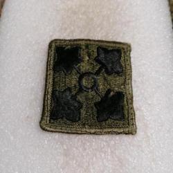 Patch armée us 4TH INFANTRY DIVISION kaki ORIGINAL