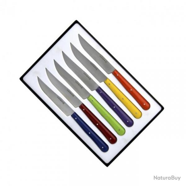 Coffret 6 couteaux de table tissu compress [Nontron]