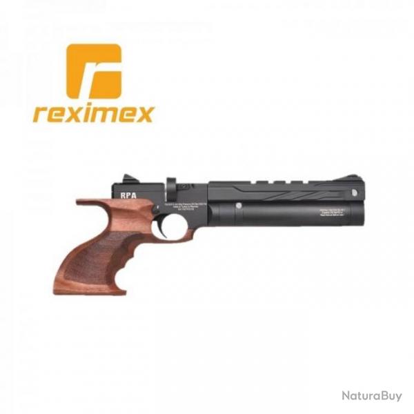 Pistolet Reximex RPA PCP de calibre 5,5 mm. Couleur bois et noir. 10 joules
