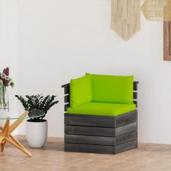 Canapé d'angle palette de jardin avec coussins Bois de pin 3061658