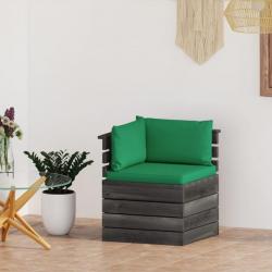 Canapé d'angle palette de jardin avec coussins Bois de pin 3061652