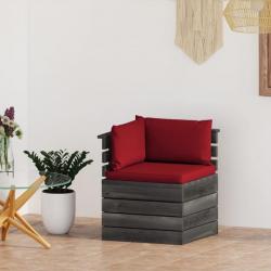 Canapé d'angle palette de jardin avec coussins Bois de pin 3061656